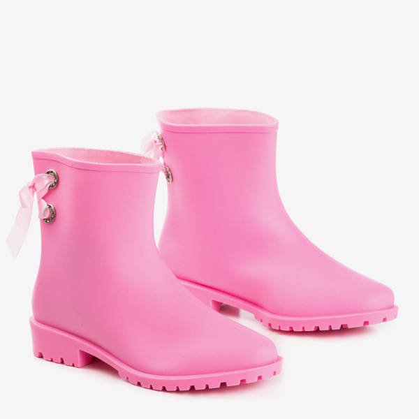 Bottes de pluie roses mates pour femmes Fanie - Footwear