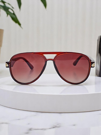 Royalfashion Lunettes de soleil avec branches décoratives Shadow Aviator