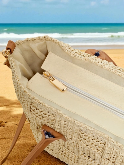 Royalfashion Grand sac à main en paille pour femmes Aureliana Savio