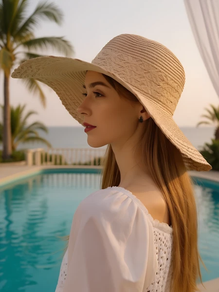 Royalfashion Chapeau de paille pour femme Elorine