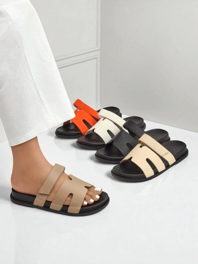 Royalfashion Chaussons pour femmes en cuir écologique ReppiFlex