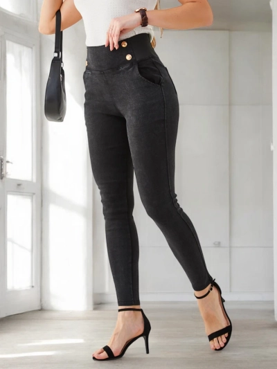 Royalfashion Treggings en coton pour femmes