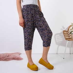 Pantalon 3/4 à motifs pour femme grande taille - Vêtements