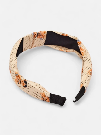 Royalfashion Serre-tête tressé à pois et oursons