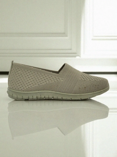 Mocassins pour femmes Gaia Verde – chaussures vertes confortables en tissu à talons plats