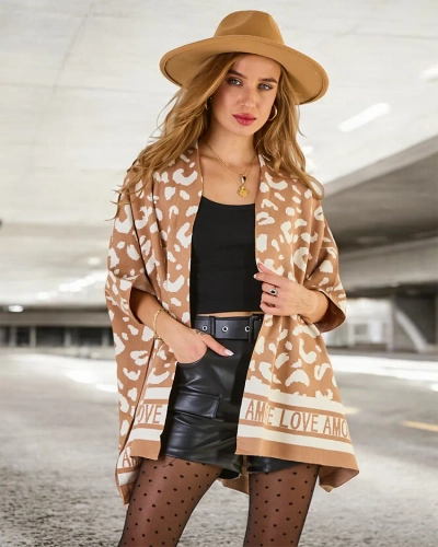 Royalfashion Poncho imprimé pour femme