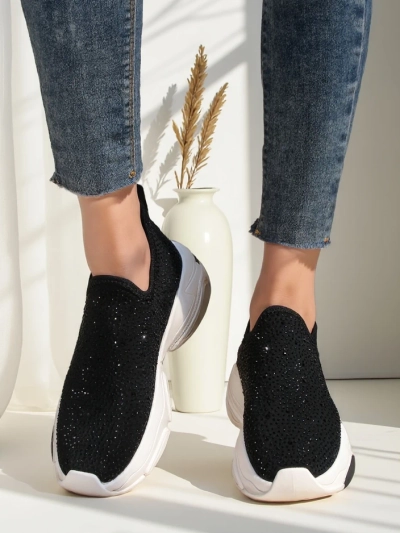 Baskets femmes à enfiler Royalfashion avec rhinestones Elavises