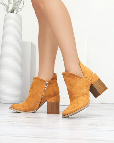 Bottines femme marron clair avec découpes Cintura - Footwear 1