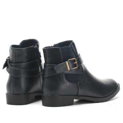 OUTLET Boots bleu marine à boucle - Chaussures