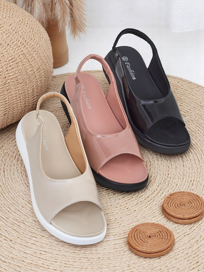 Royalfashion Sandales pour femmes à semelle épaisse Luna Shines