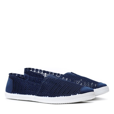 Granatowe slip on Donna- Obuwie