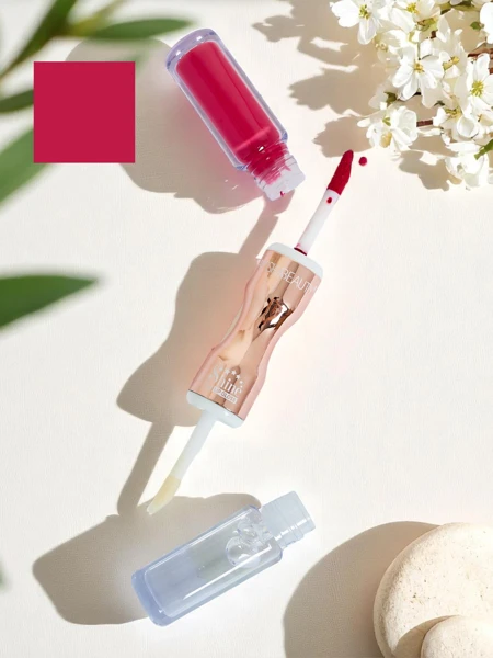 Rouge à lèvres et gloss transparent 2-en-1 Velvet Punch