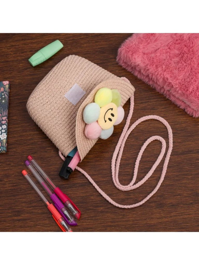 Royalfashion Petit sac en paille pour enfants Sac en paille Daisy