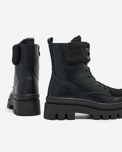 Royalfashion Bottes pour femmes en peau de mouton Faeltone