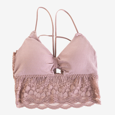 Brassière rose foncé avec dentelle - Sous-vêtements