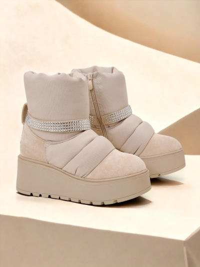 Bottes de neige compensées pour femmes Royalfashion Renosi