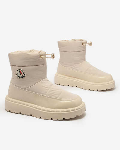 Royalfashion Bottes de neige à enfiler pour femme en couleur crème Ireda