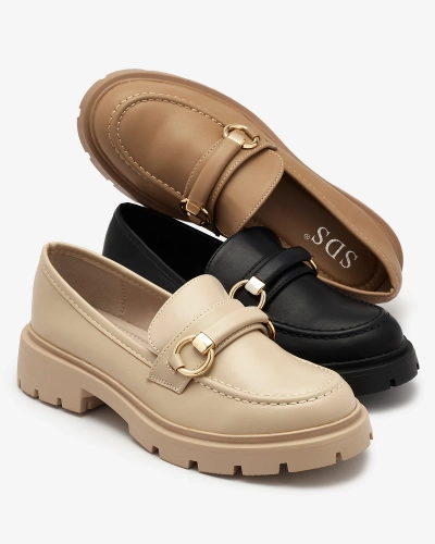 Royalfashion Mocassins pour femme en marron clair Desise