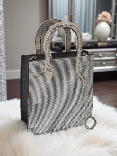Royalfashion Pochette pour femme avec zircons et anses serpent Snake Glam