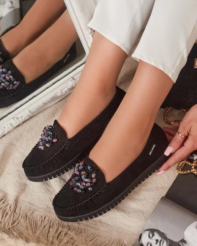 Royalfashion Mocassins ajourés perlés pour femme Namis
