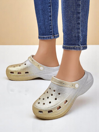 Sandales d'été en caoutchouc pour femmes Royalfashion avec découpes Dellosa