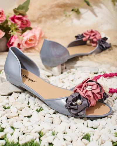 Royalfashion Ballerines en caoutchouc avec fleur Koddies