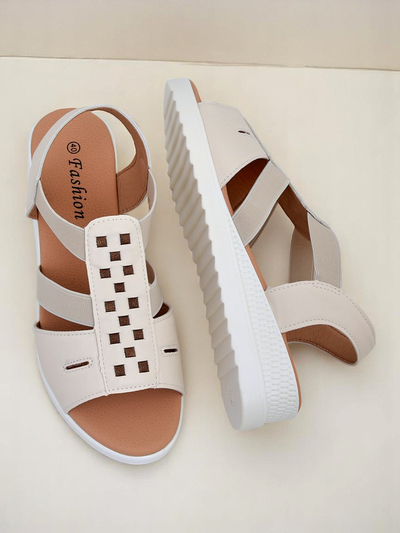 Sandales compensées Royalfashion pour femmes, petit talon Sora