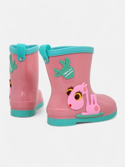 Royalfashion bottes de pluie pour enfants avec des patchs Good Time