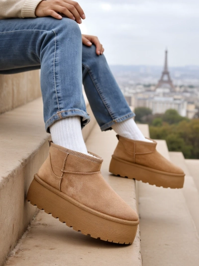 Royalfashion Bottes de neige à plateforme pour femmes a'la Dagodo