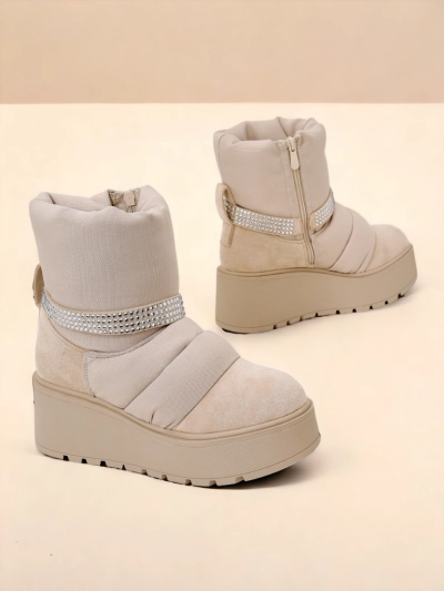 Bottes de neige compensées pour femmes Royalfashion Renosi