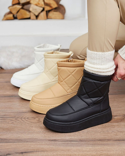 Royalfashion Noir bottes pour femmes a'la bottes de neige Kacecica