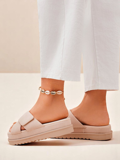 Royalfashion Sandales plates pour femmes Evre