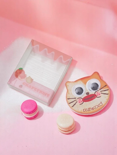 Kevin&Coco Cat Toast Blush Fard Pressé Pêche