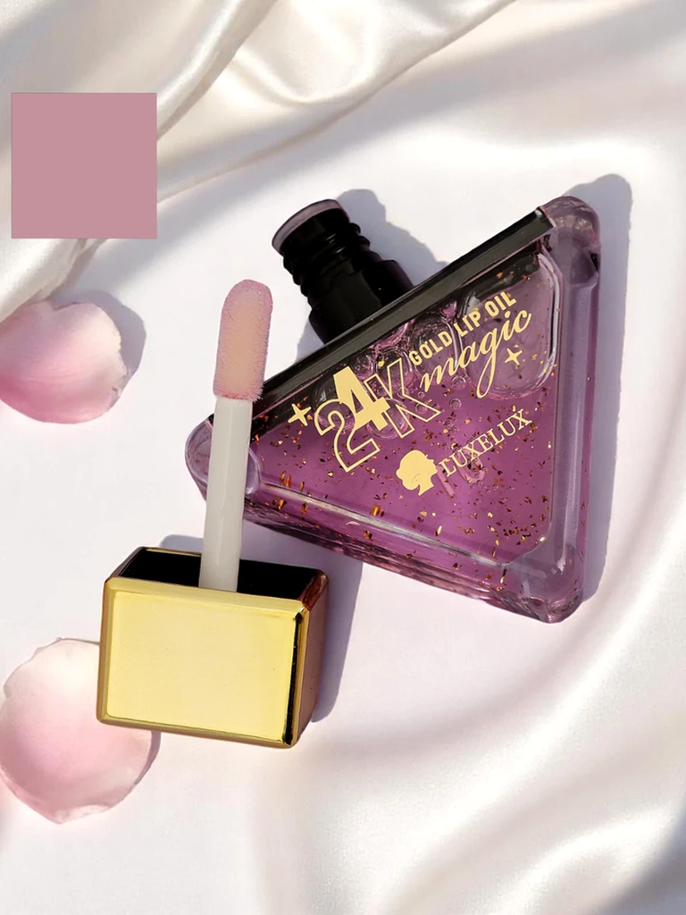 Gloss à lèvres incolore 24K hydratant et régénérant avec des particules d'or