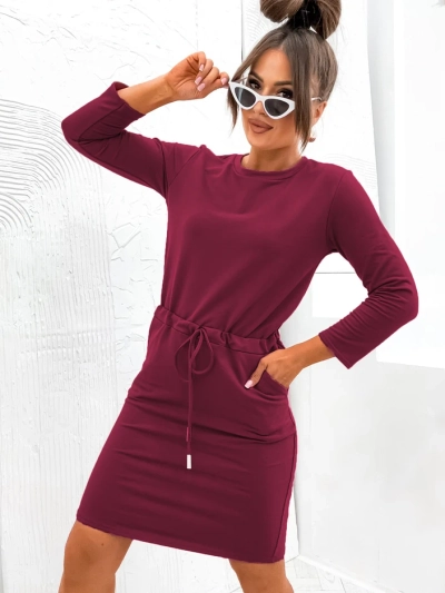 Robe en tissu longueur genou pour femmes Royalfashion