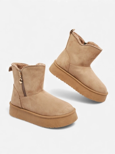 Bottines pour Femmes Aurora Beige en Cuir pour Tous les Jours