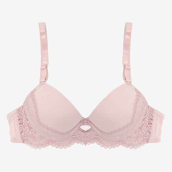 Soutien-gorge femme rose avec dentelle - Sous-vêtements