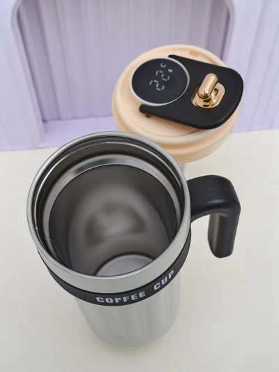 Royalfashion Mug thermique avec bec verseur et capteur de température Tasse à café