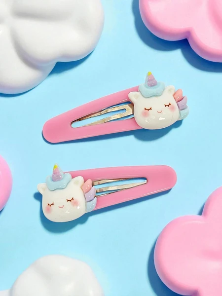 Barrettes colorées Angelicornia