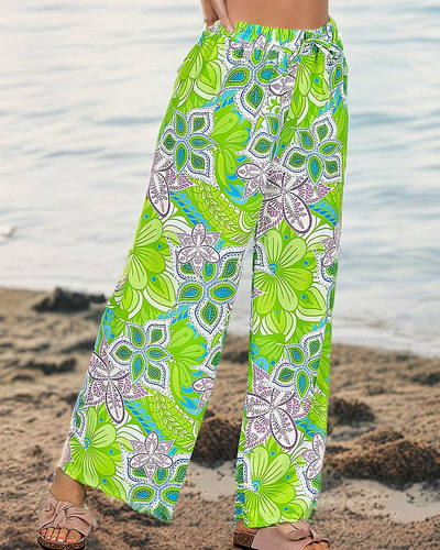 Royalfashion Pantalon large à motifs pour femme