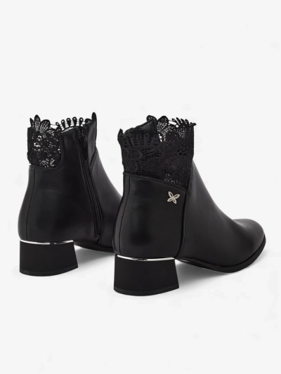 Bottines pour femmes en cuir écologique avec dentelle Velmi