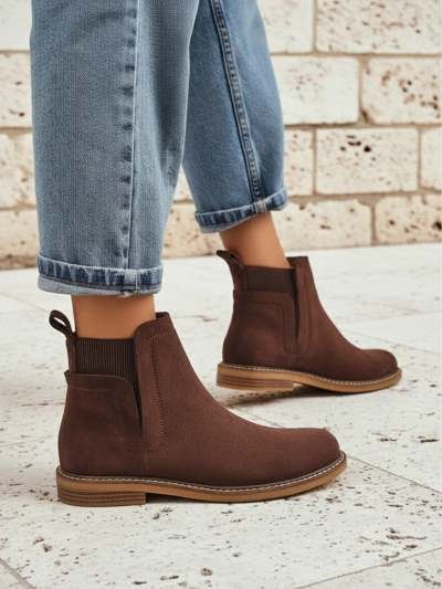 Bottines Chelsea pour femmes en éco-daim Veysi