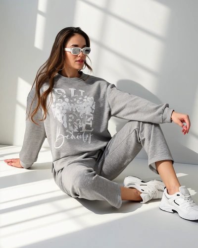 Royalfashion Ensemble en viscose pour femmes avec imprimé