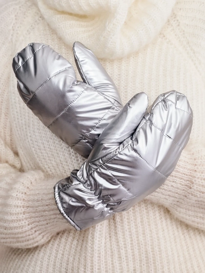Royalfashion Gants argentés pour femme