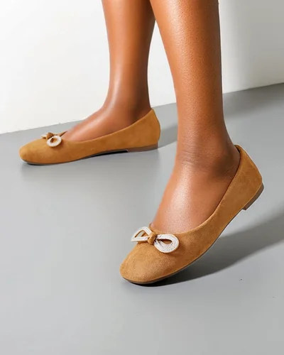Royalfashion Ballerines pour femmes avec un nœud Cocar