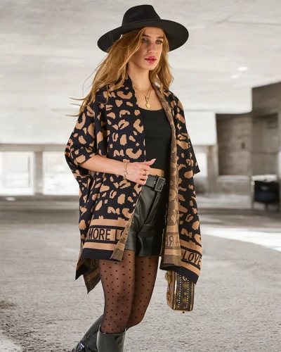 Royalfashion Poncho imprimé pour femme