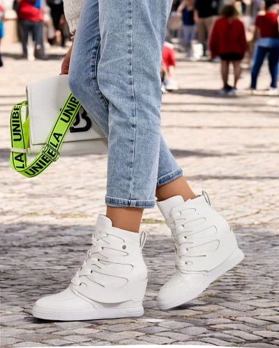 Royalfashion Bottes sportives pour femme à talon Pamstinsa