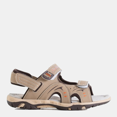 Sandales garçon beiges à velcro Elbrus - Chaussures