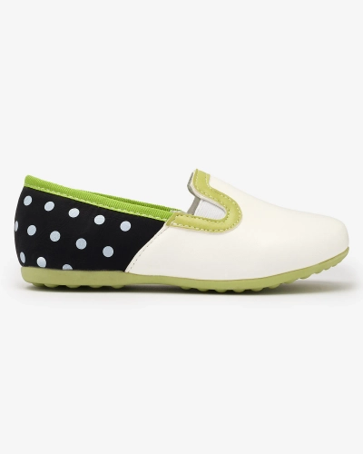 Demi chaussures pour filles en cuir écologique avec imprimé pois Rellme- Footwear