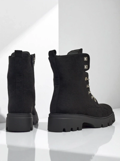 Bottines à lacets en éco-daim pour femmes Tessaro